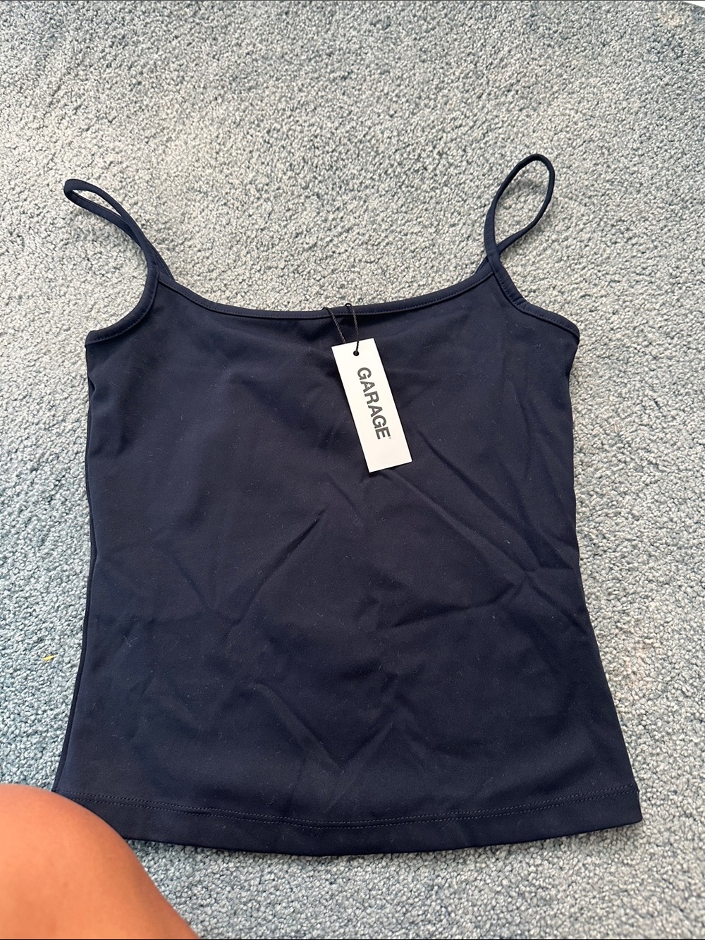 Garage Navy Spaghetti Strap Tank Top